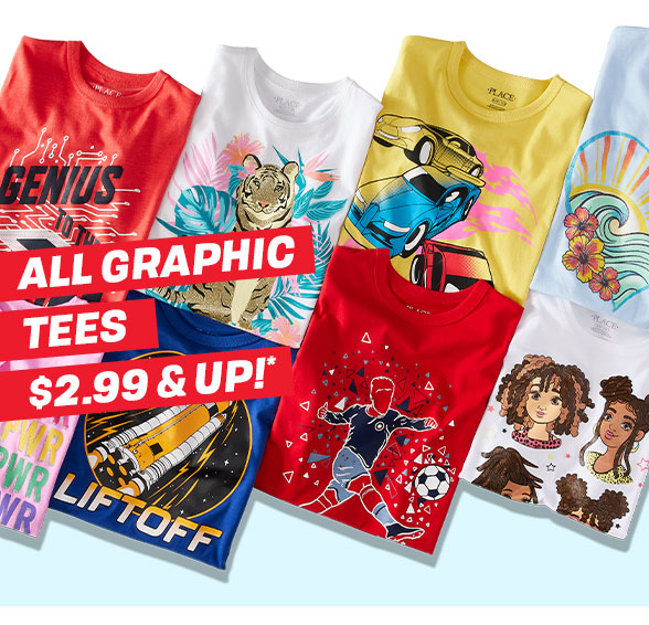 $2.99 & Up All Graphic Tees