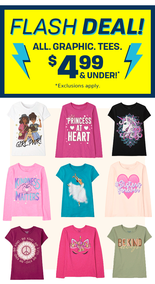$4.99 & Under All Graphic Tees