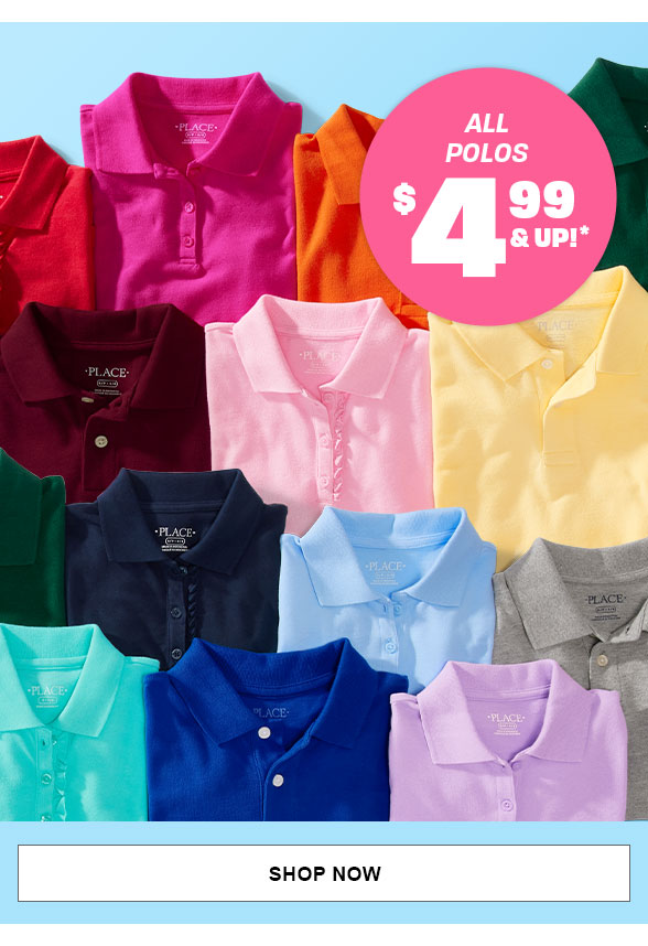 $4.99 & Up All Polos